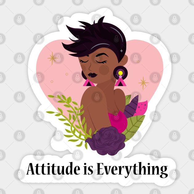 Attitude Is Everything - Law Of Attraction - Mindset - Mental Health Matters Sticker by MyVictory